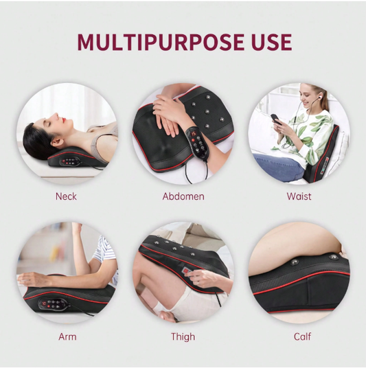 Multipurpose heated massager for neck back waist arm thigh and calf