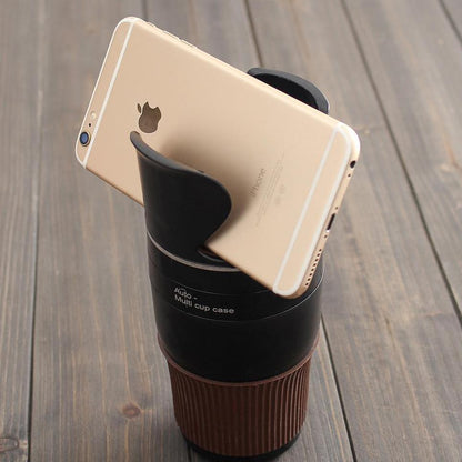 AutoFlex Cup Holder Expander for Bottles, Phones & Convenience