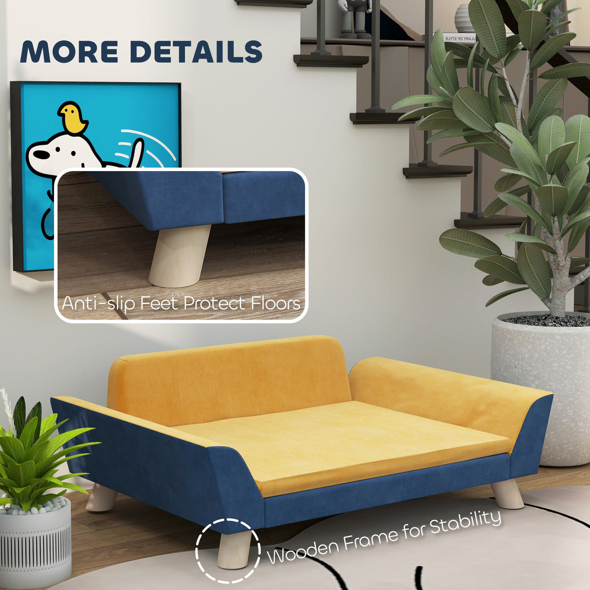 Dog Sofa Bed for Small Dogs with Soft Cushion