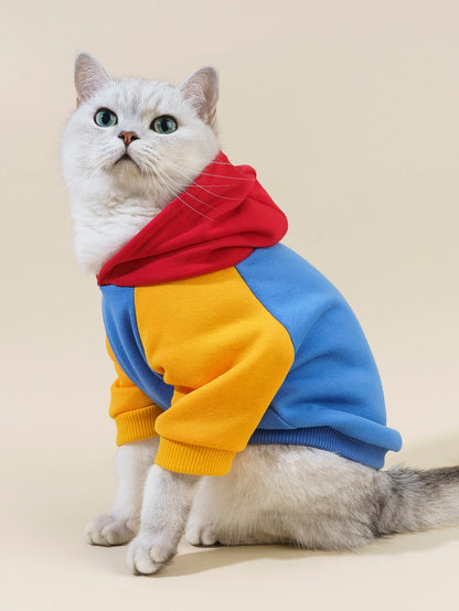 PETSIN Colorblock Dog Hoodie Sweatshirt