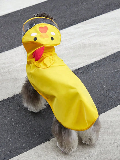 PETSIN Cartoon Chicken Pet Raincoat