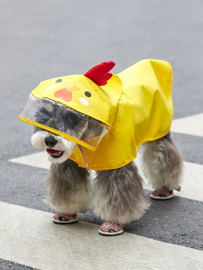 PETSIN Cartoon Chicken Pet Raincoat