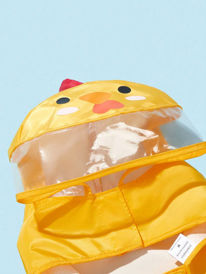 PETSIN Cartoon Chicken Pet Raincoat