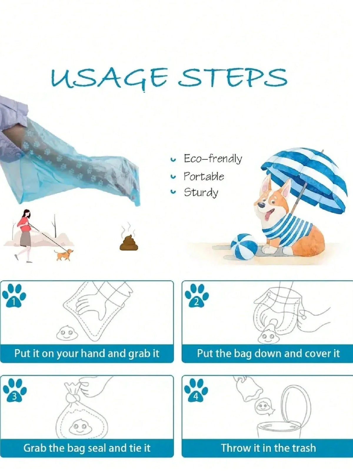 PETSIN Leak-Proof Pet Waste Bags