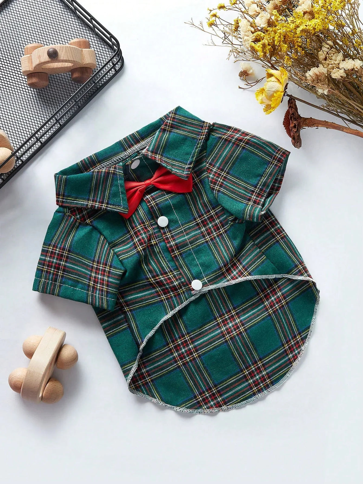 PETSIN Christmas Plaid Pet Shirt