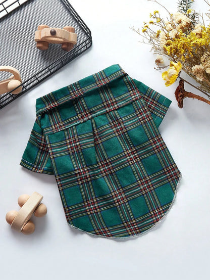 PETSIN Christmas Plaid Pet Shirt