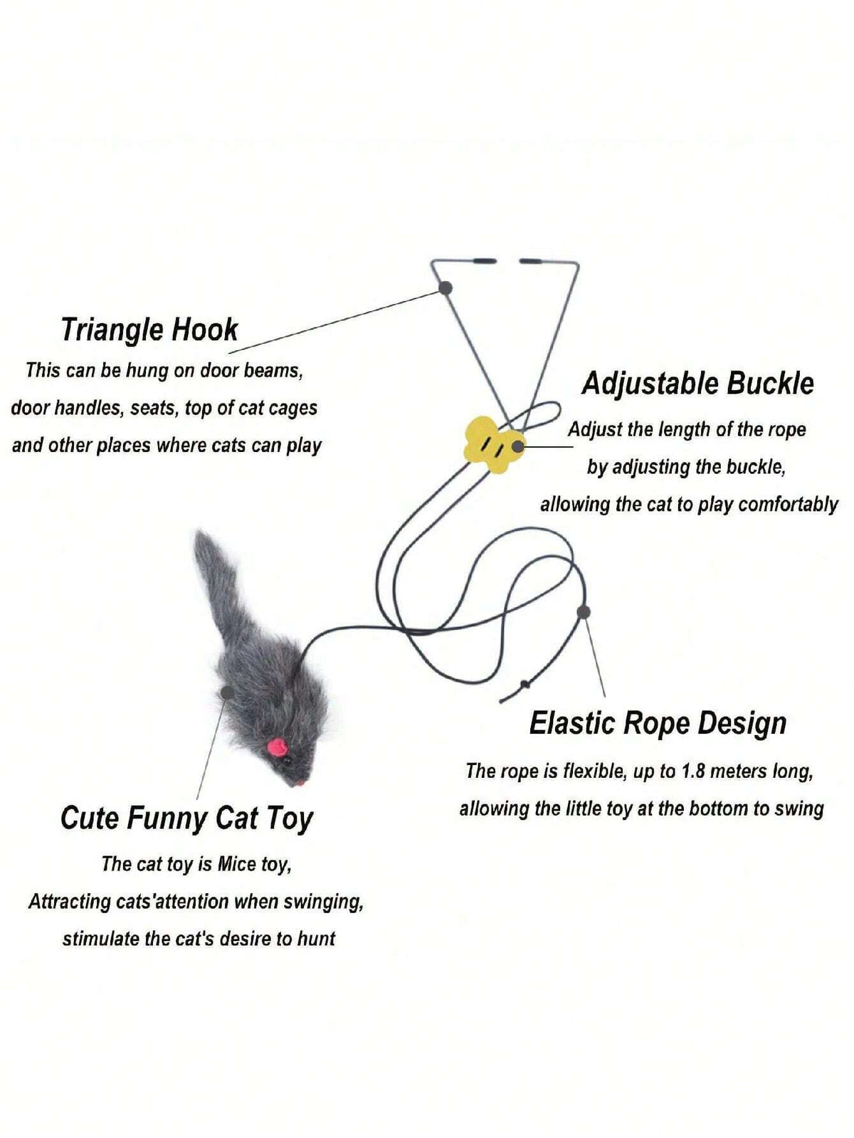 Adjustable Hanging Cat Teaser Toy