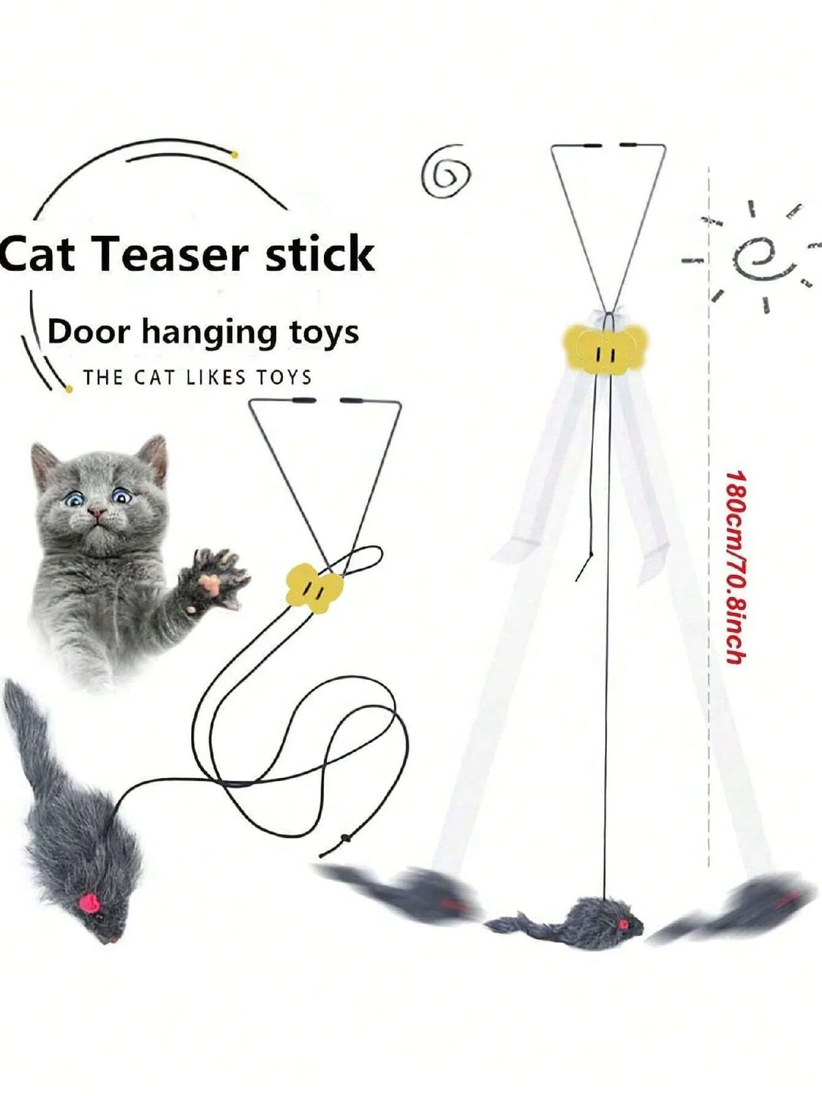 Adjustable Hanging Cat Teaser Toy