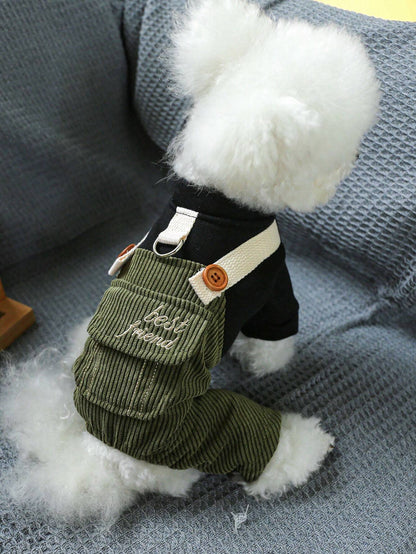 PETSIN Corduroy Pet Jumpsuit