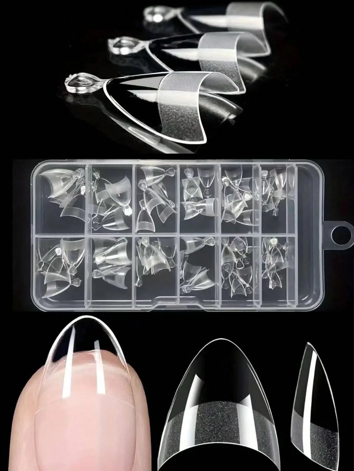 240pcs Almond False Nail Tips