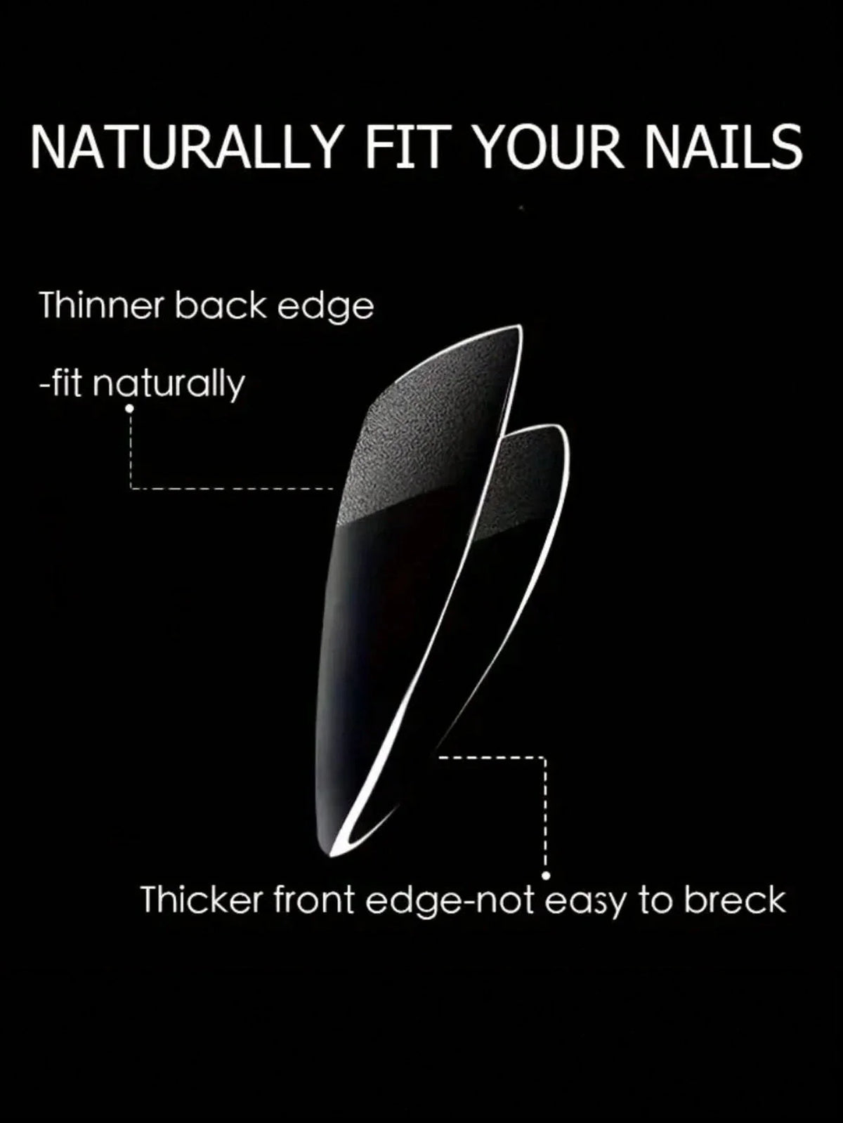 240pcs Almond False Nail Tips