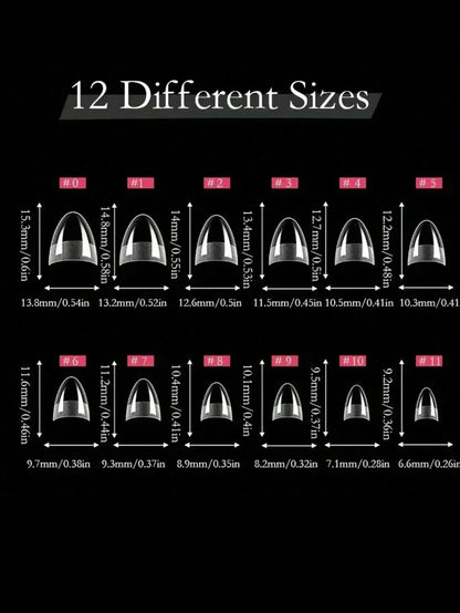 240pcs Almond False Nail Tips