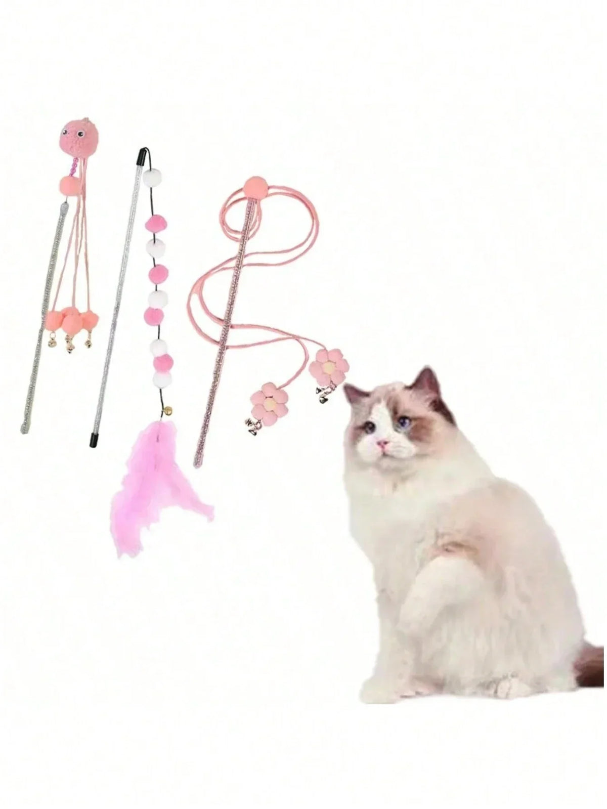 PETSIN Cat Teaser Wand Set
