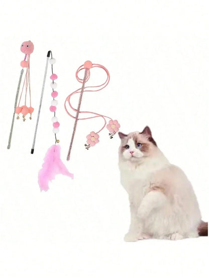 PETSIN Cat Teaser Wand Set