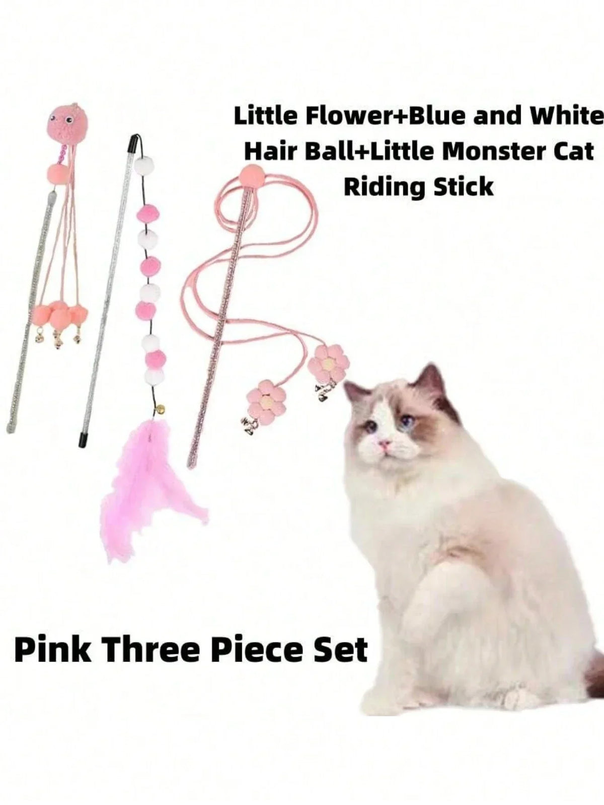 PETSIN Cat Teaser Wand Set