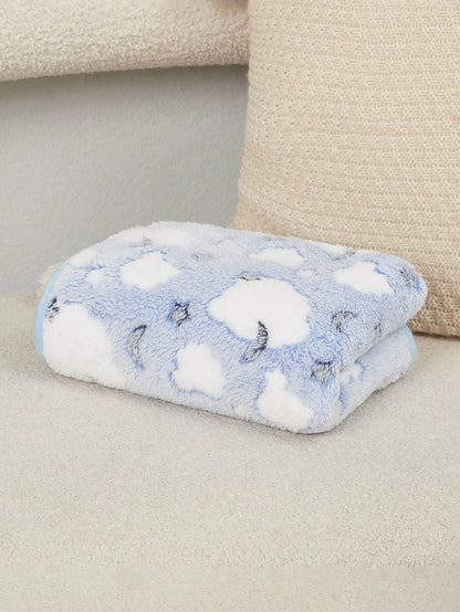 PETSIN Purple Paw Print Blanket
