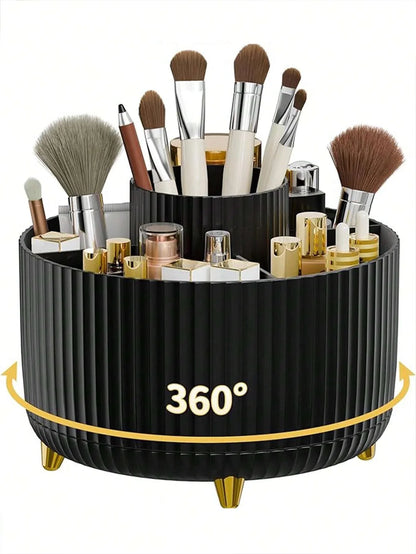 360 Rotating Makeup Brush Organizer