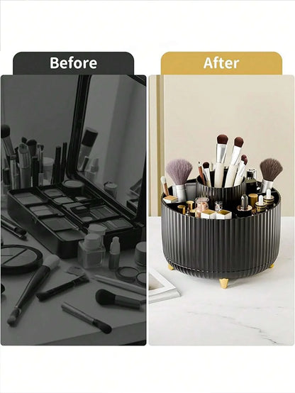360 Rotating Makeup Brush Organizer