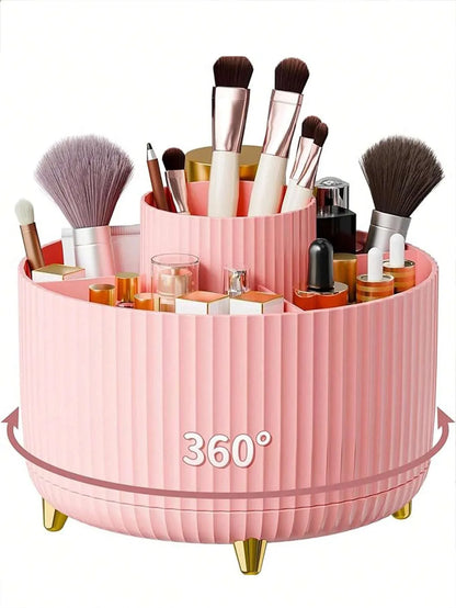 360 Rotating Makeup Brush Organizer