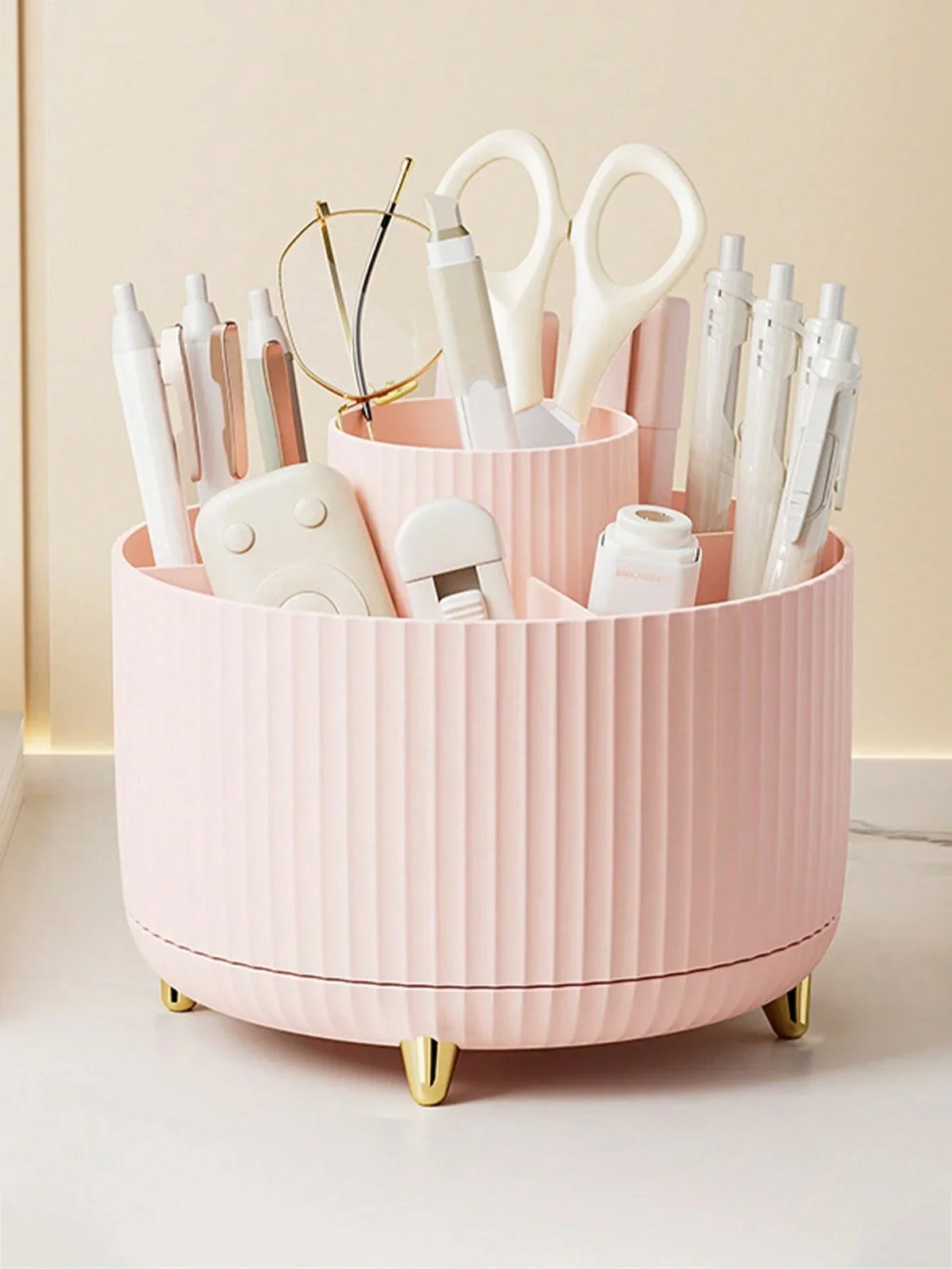 360 Rotating Makeup Brush Organizer