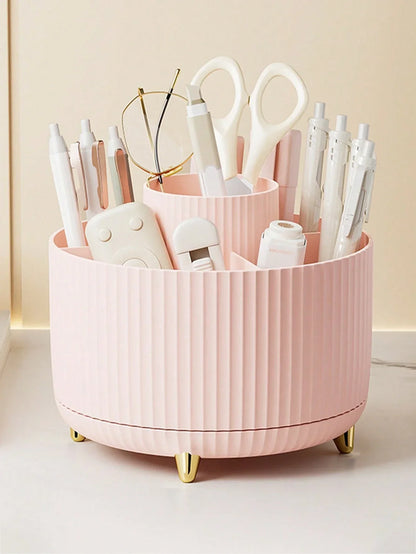 360 Rotating Makeup Brush Organizer