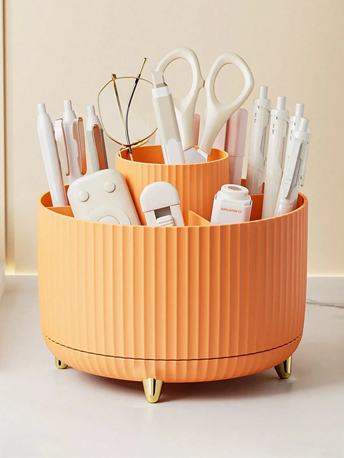 360 Rotating Makeup Brush Organizer