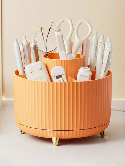 360 Rotating Makeup Brush Organizer