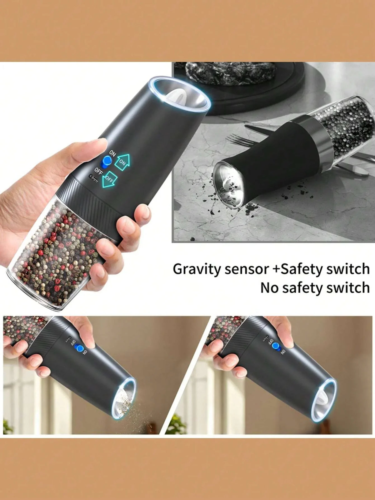 CLITON Electric Salt Pepper Grinder