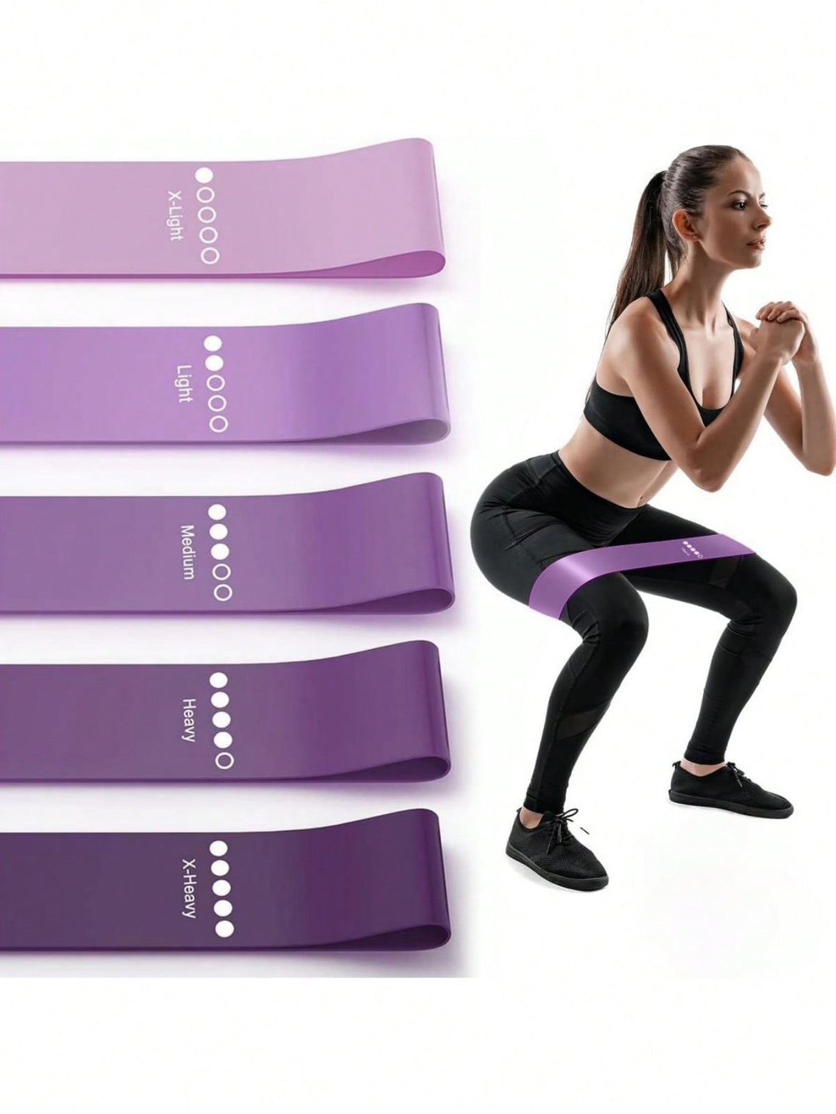 5pcs Yoga Resistance Bands
