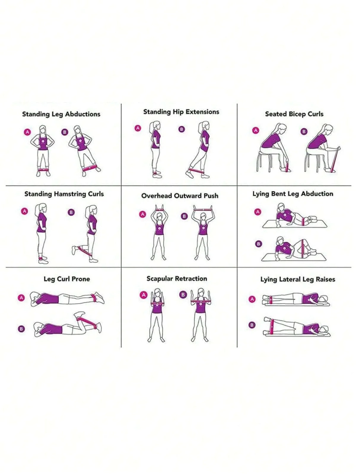 5pcs Yoga Resistance Bands