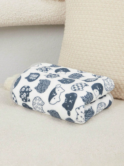PETSIN Purple Paw Print Blanket
