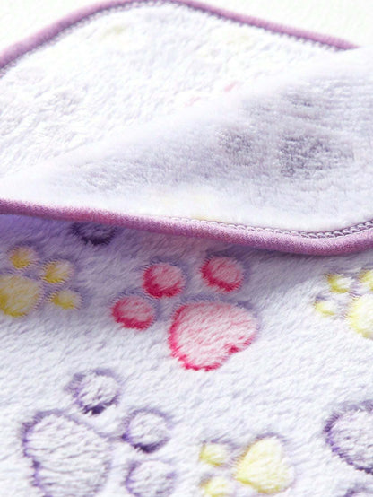 PETSIN Purple Paw Print Blanket