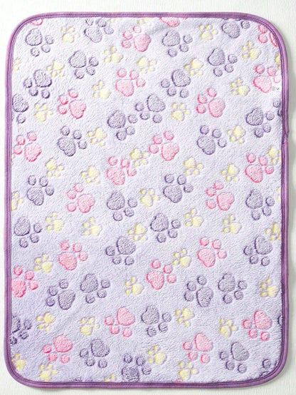 PETSIN Purple Paw Print Blanket