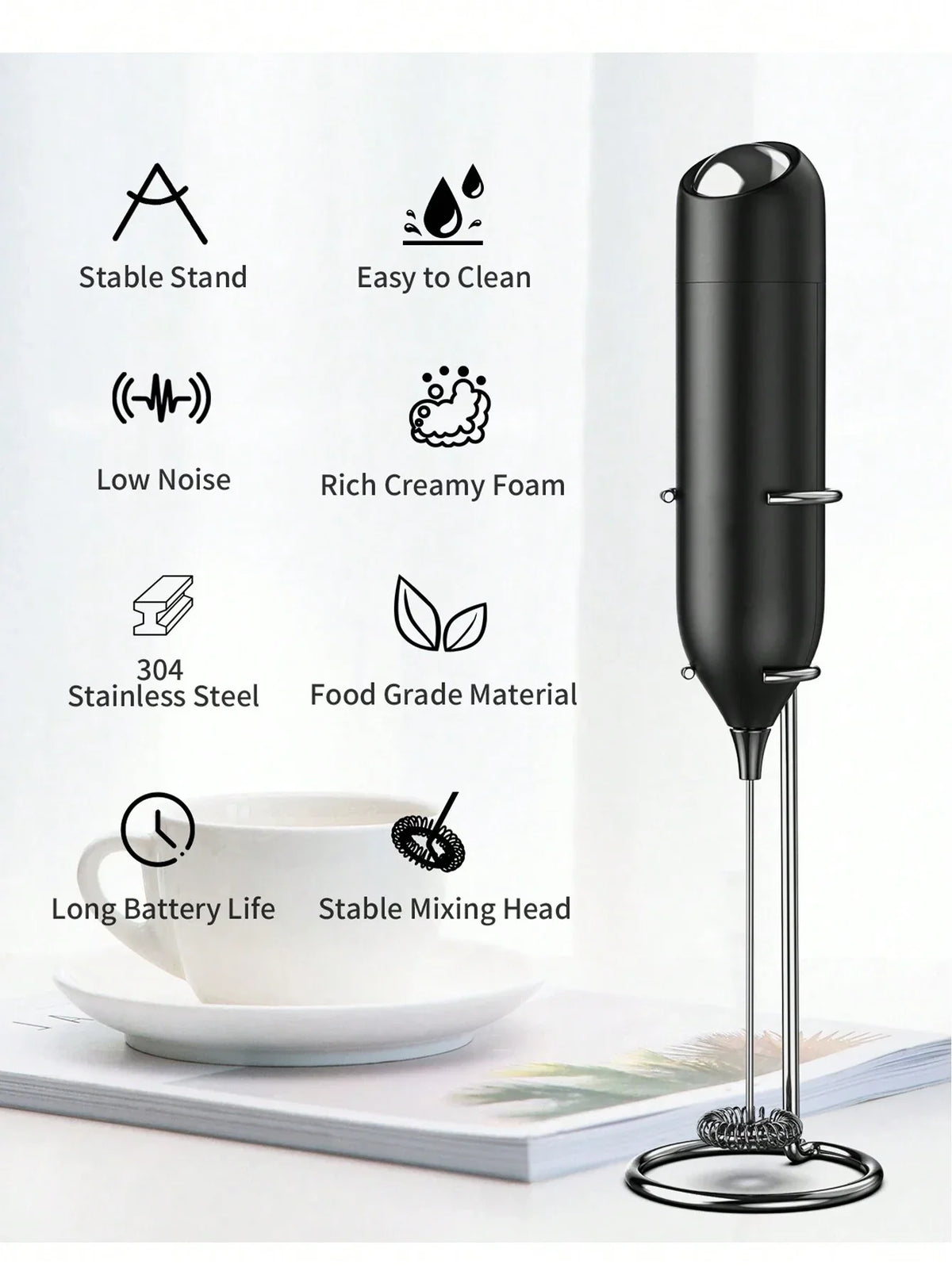 CLITON Handheld Electric Milk Frother