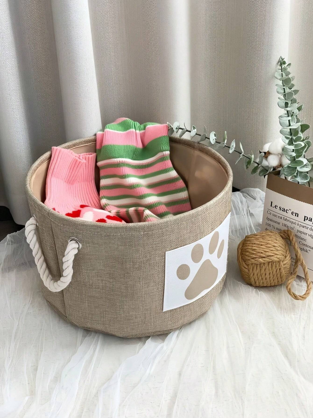 Foldable Pet Storage Basket