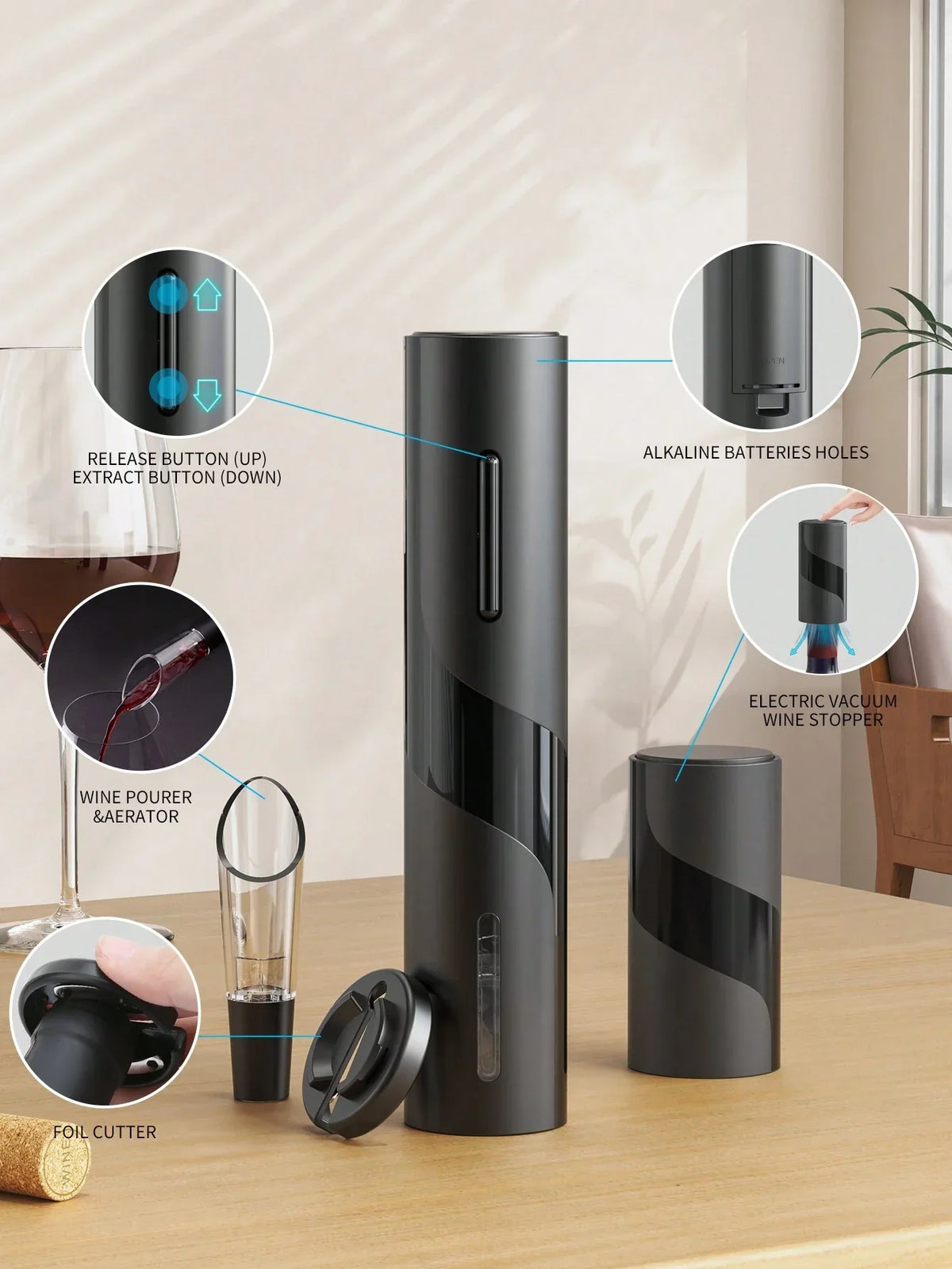 CLITON Electric Wine Opener Set