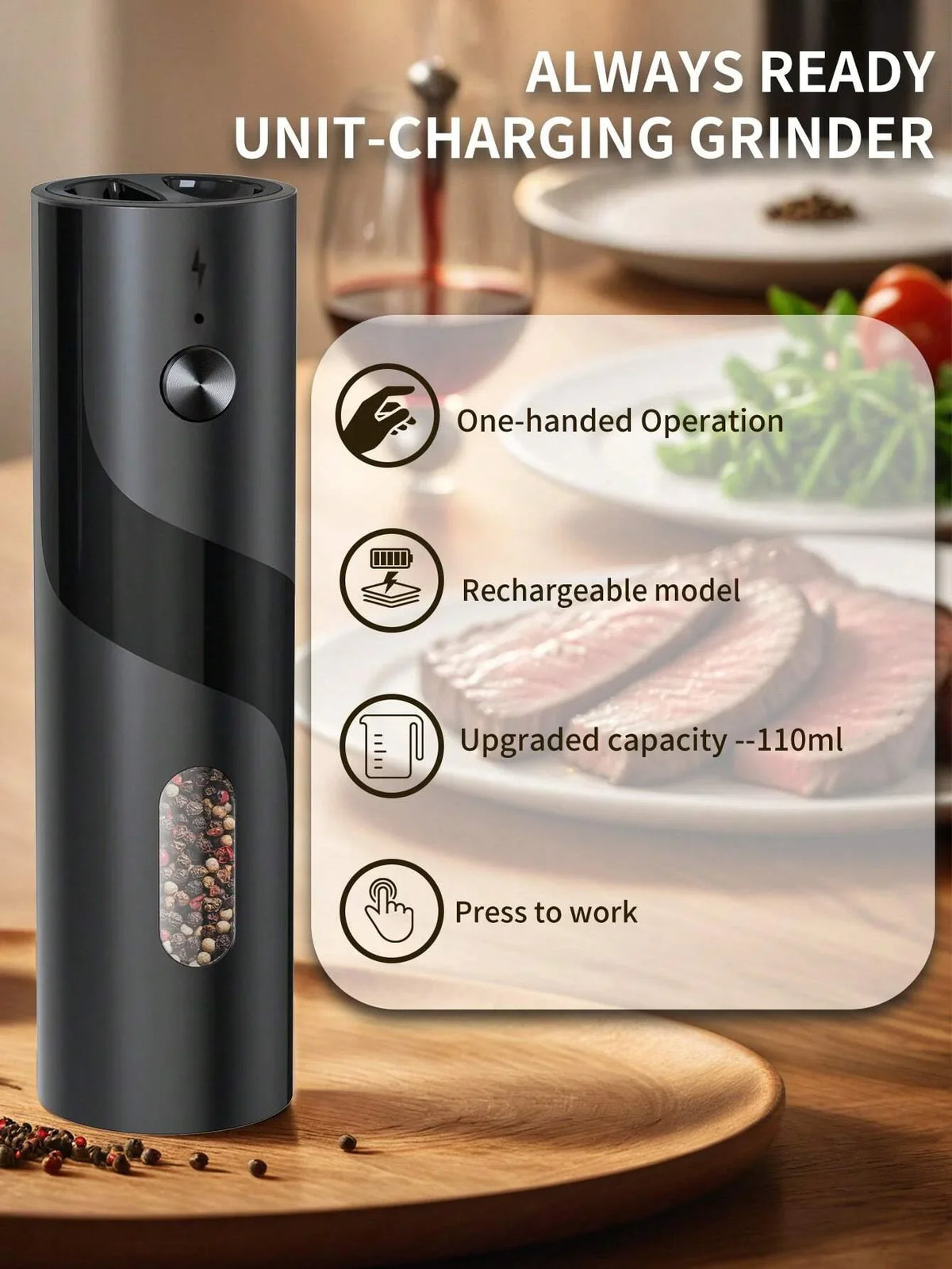 CLITON Electric Salt Pepper Grinder