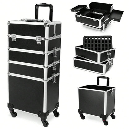 Large Rolling Makeup Train Case