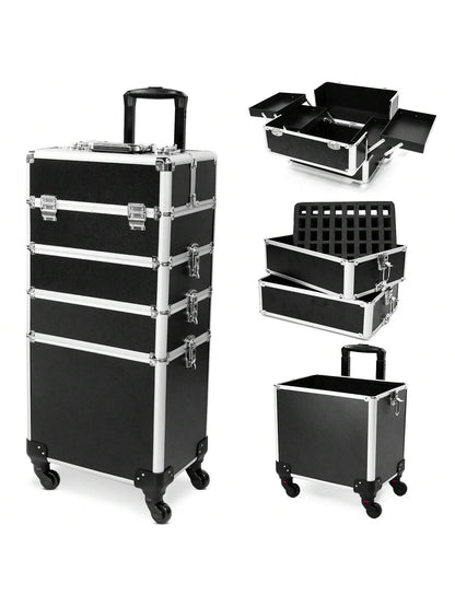 Large Rolling Makeup Train Case