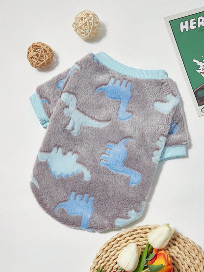 PETSIN Dinosaur Print Pet Hoodie