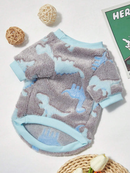 PETSIN Dinosaur Print Pet Hoodie