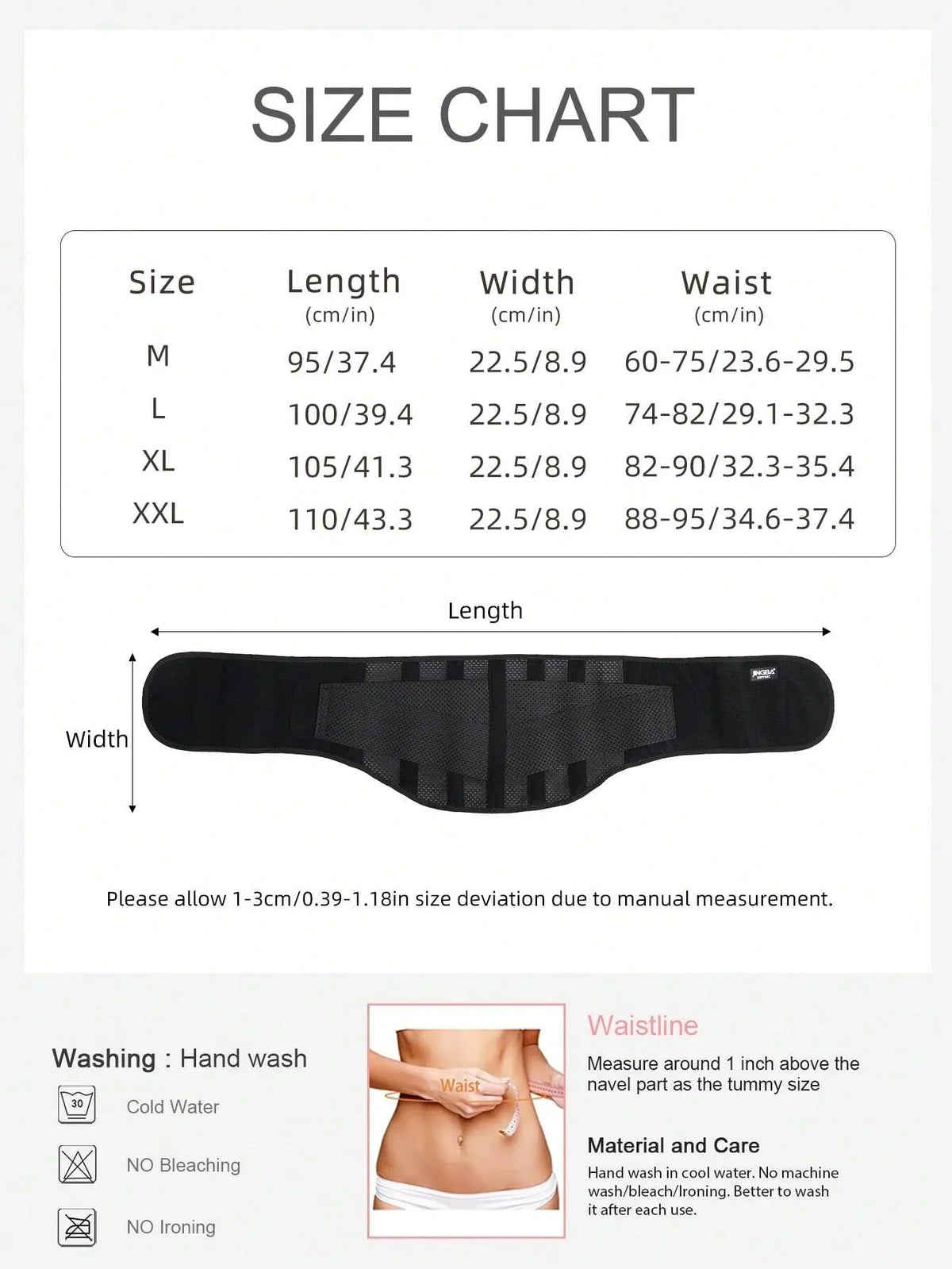 VBOSI Adjustable Waist Trainer Support