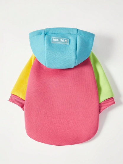 PETSIN Colorblock Dog Hoodie Sweatshirt