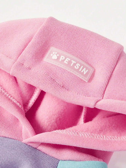 PETSIN Colorblock Dog Hoodie Sweatshirt