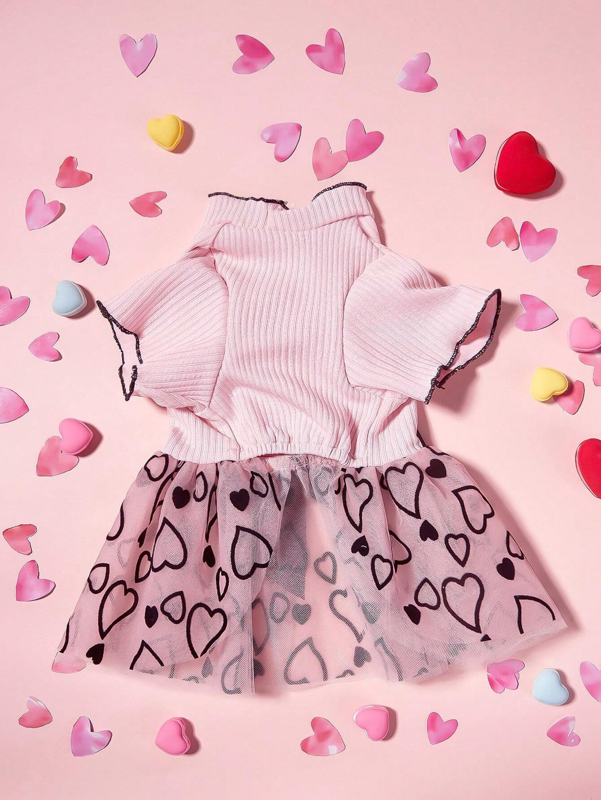 PETSIN Valentine’s Dog Dress Pink