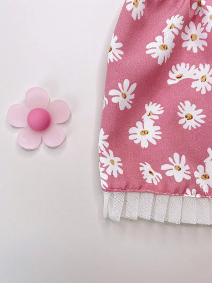 PETSIN Pink Floral Pet Dress