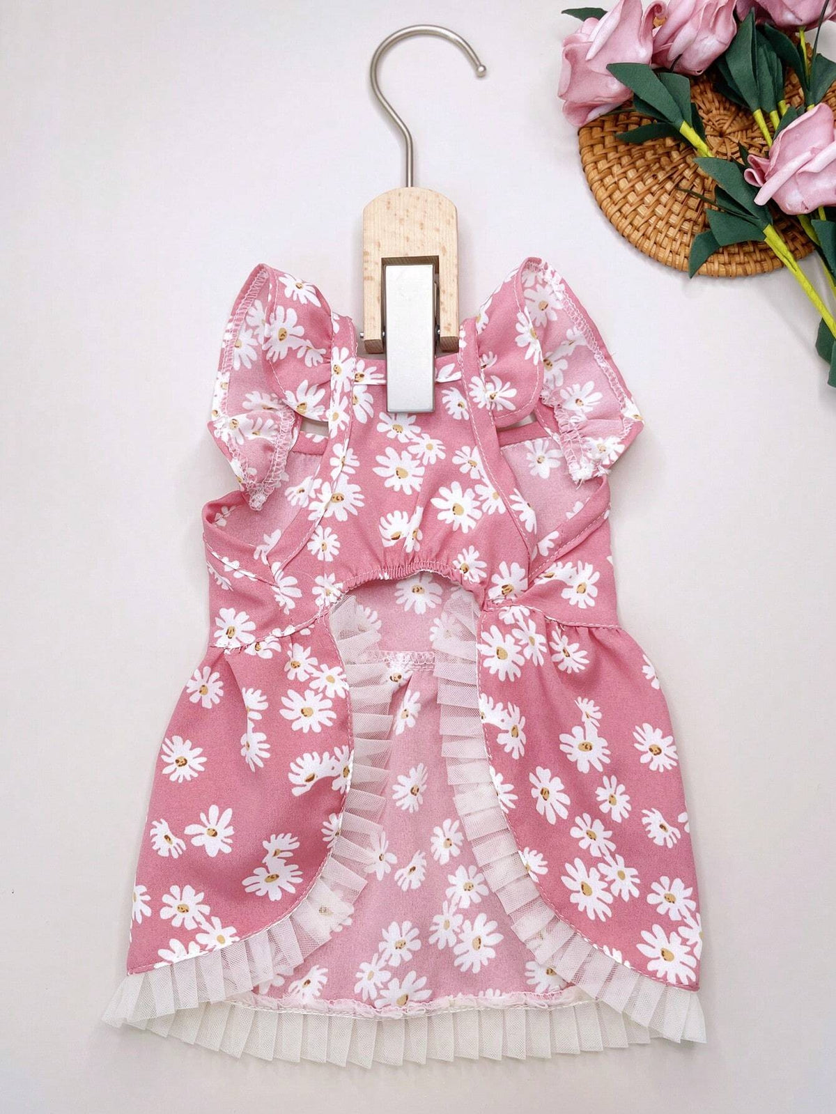 PETSIN Pink Floral Pet Dress