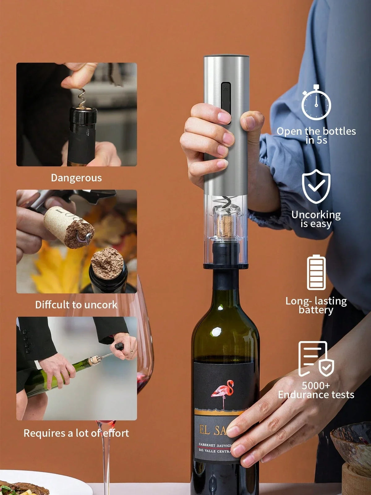CLITON 6-in-1 Wine Opener