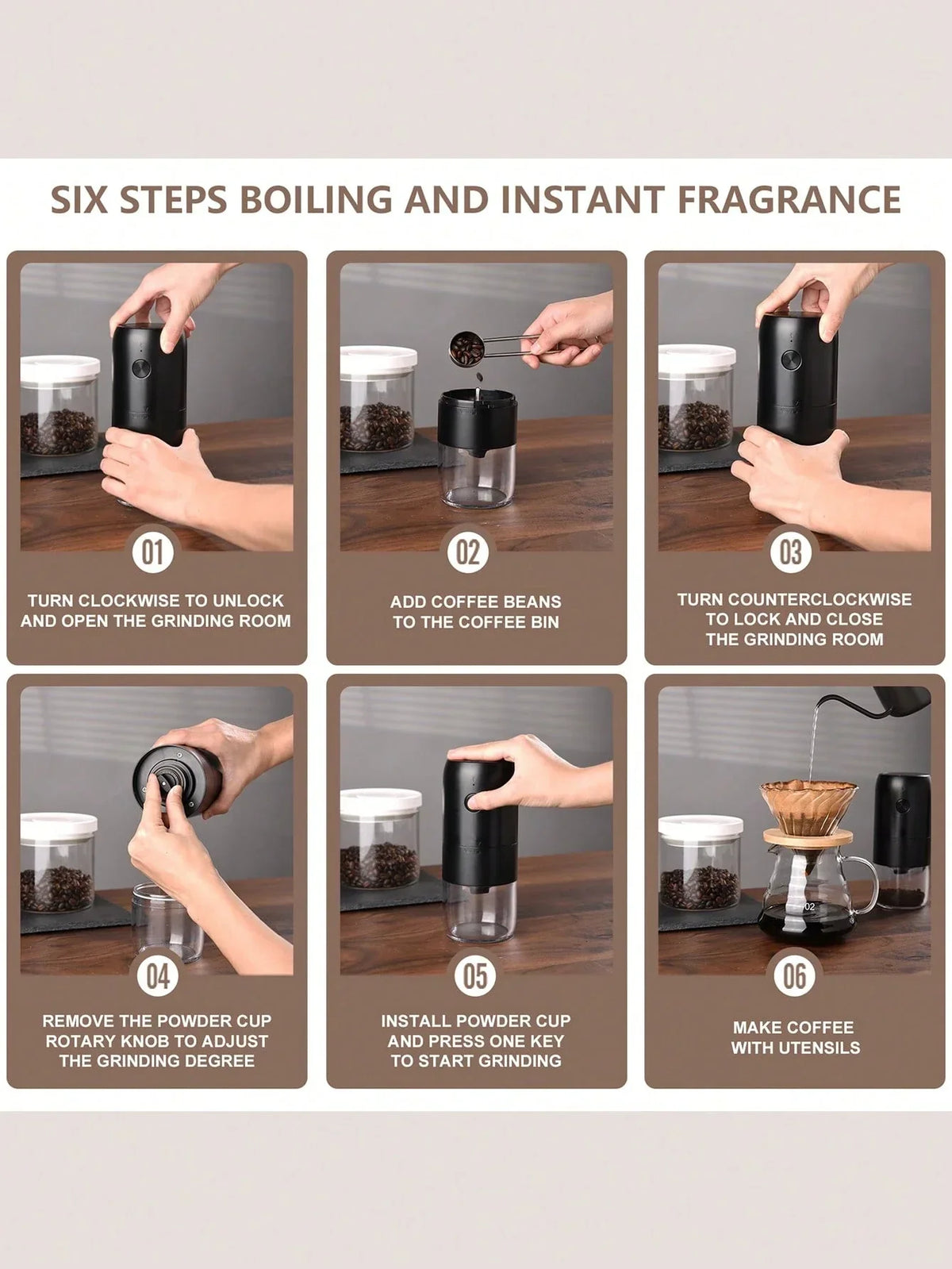 CLITON Electric Burr Coffee Grinder