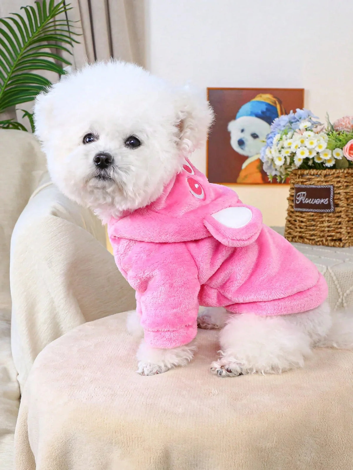 PETSIN Pink Bear Ear Hoodie